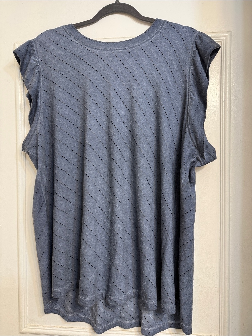 Architect Blue Eyelet Swing Tank Top